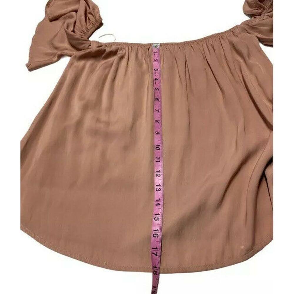 Madison & Berkeley women Off Shoulder blouse sz XS relaxed terra rose pink - Picture 6 of 12